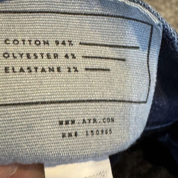 AYR Jeans Womens 28 Blue Sweetest Thing Stretch Denim Cropped Straight Made USA - Picture 9 of 10